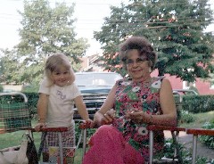 S1651 Marie Putnam and girl outsude